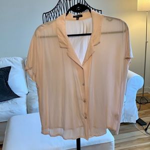 Light pink short sleeve blouse